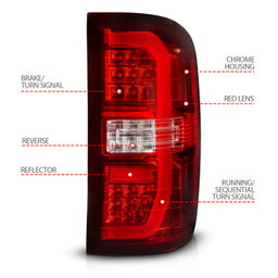Tail Light Assembly for GMC Sierra (2014-2019), view 6 — ANZO USA 311466