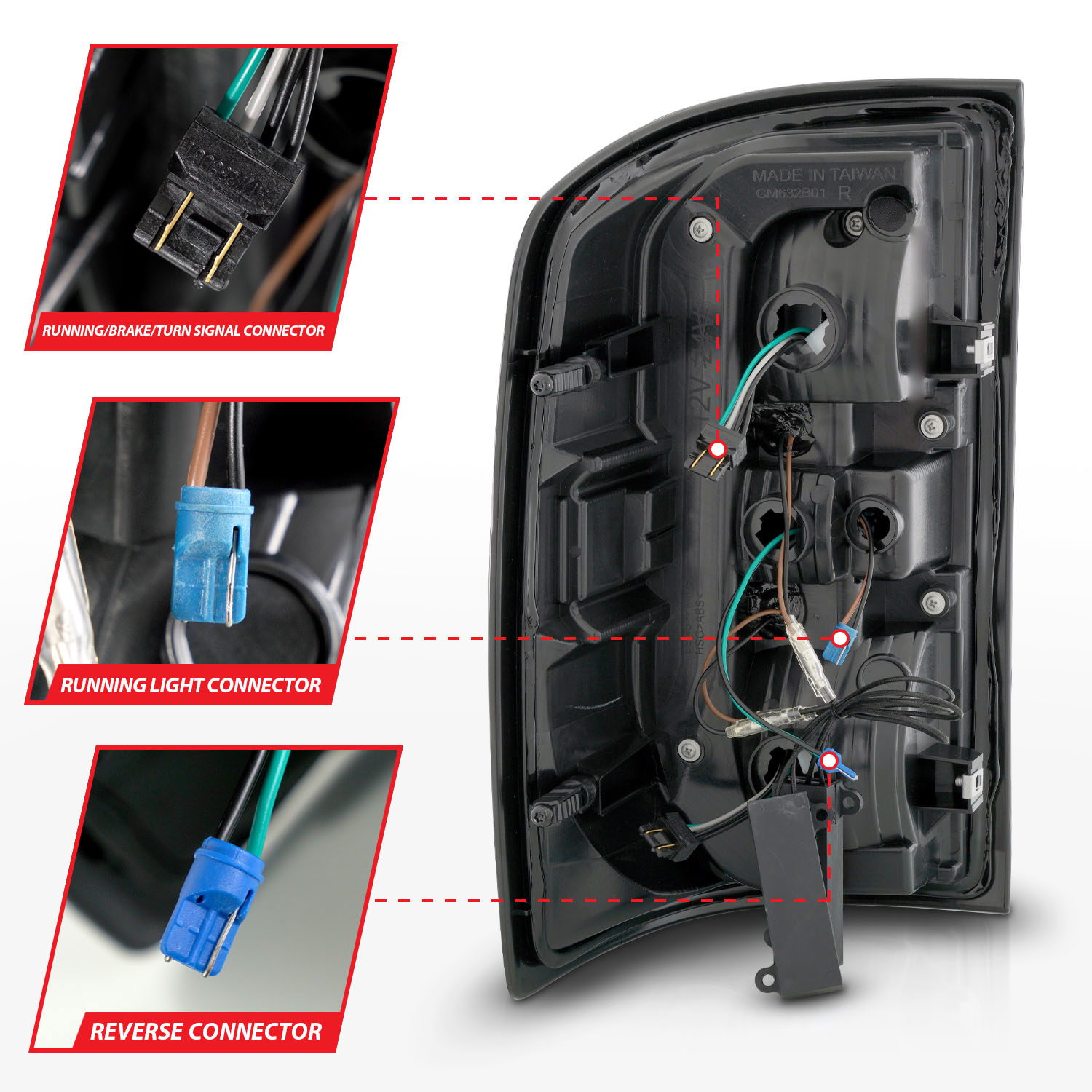 ANZO USA Tail Light Assembly for GMC Sierra