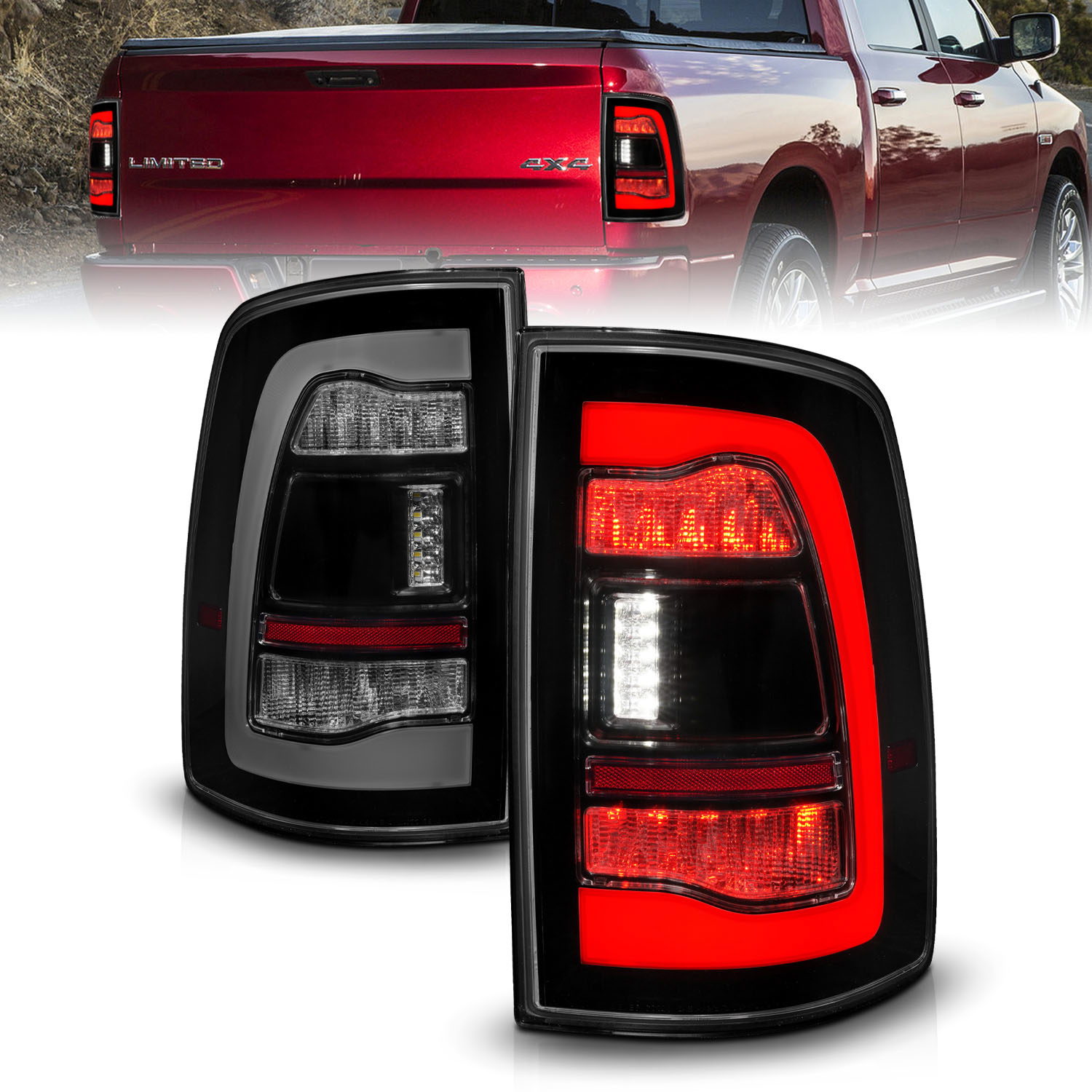 ANZO USA Tail Light Assembly for Dodge Ram & Ram 1500