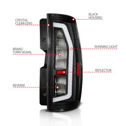 Tail Light Assembly for Chevrolet Tahoe, Suburban & GMC Yukon, view 4, ANZO USA 311487
