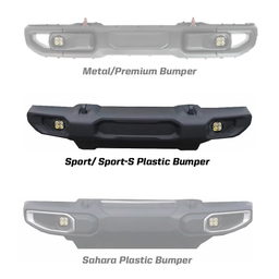 Squadron-R SAE Fog Kit for Jeep OE Sport Bumper, view 2, Baja Designs 447722