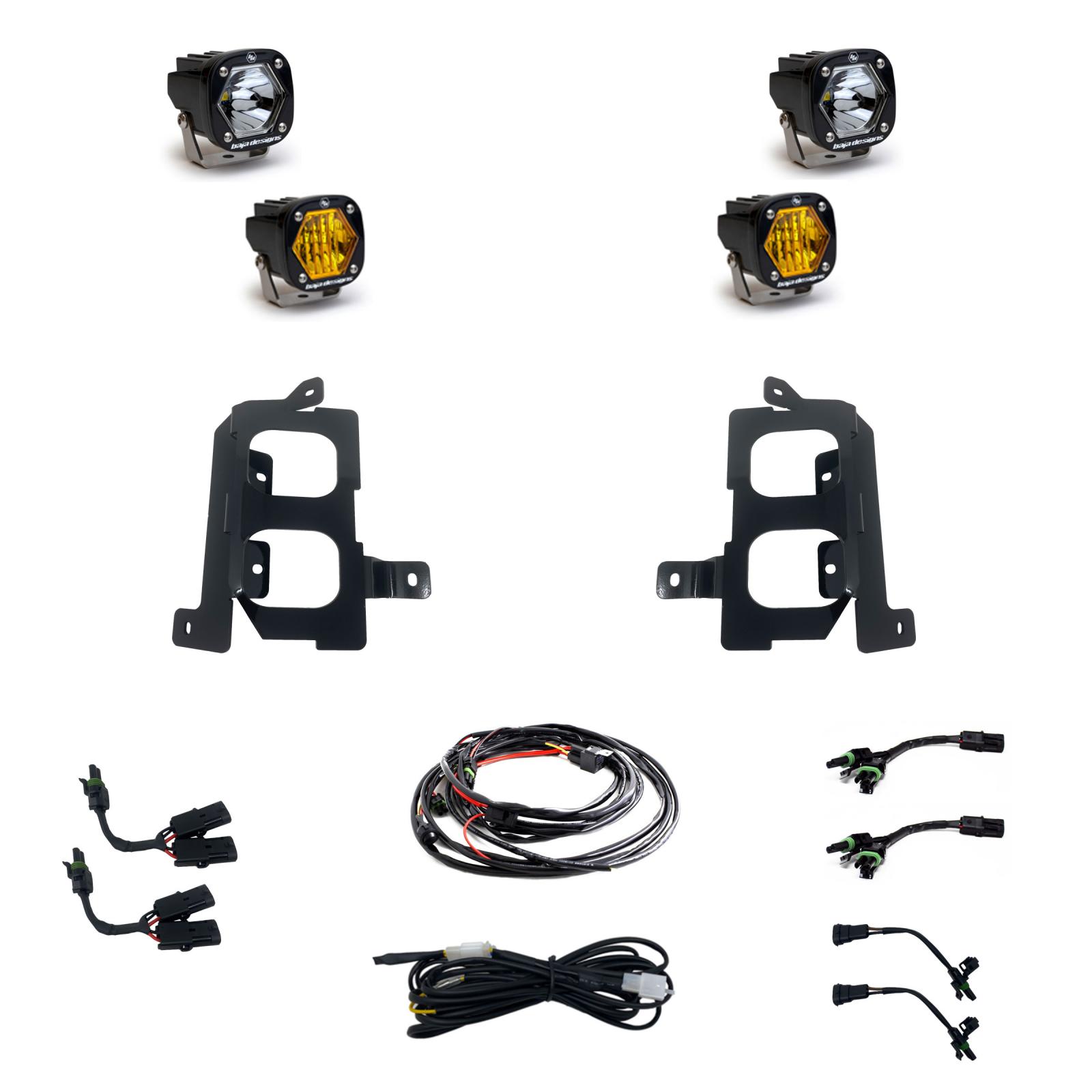 Baja Designs S1 Dual Fog Pocket Kit for GMC Sierra HD
