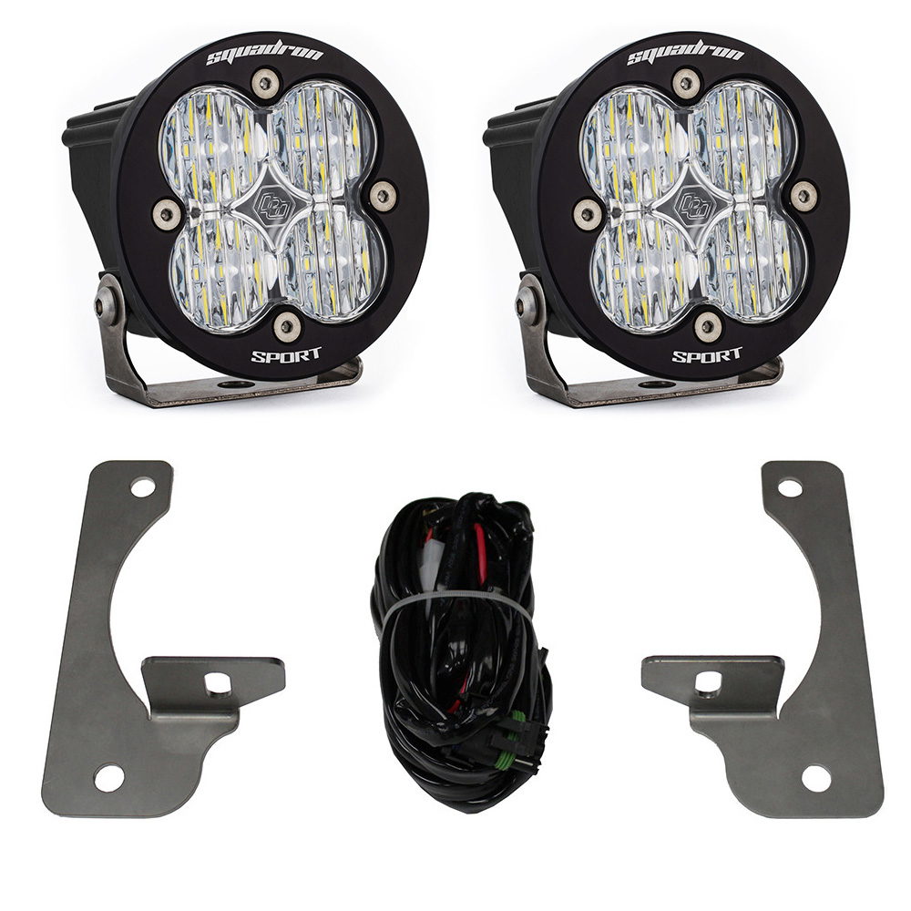 Baja Designs Jeep JK Squadron-R Sport Fog Pocket Kit, Clear