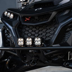 Pre-Runner Bumper Light Kit for Can-Am Maverick R shown installed, Baja Designs 448203