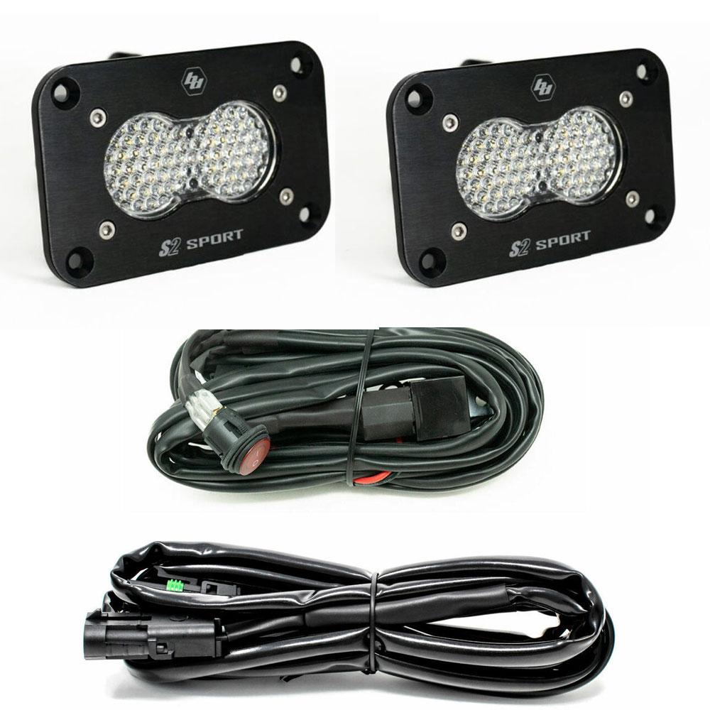 Baja Designs S2 Sport Black Flush Mount LED Light Pod Reverse Kit 547808: Pod & Cube Lights