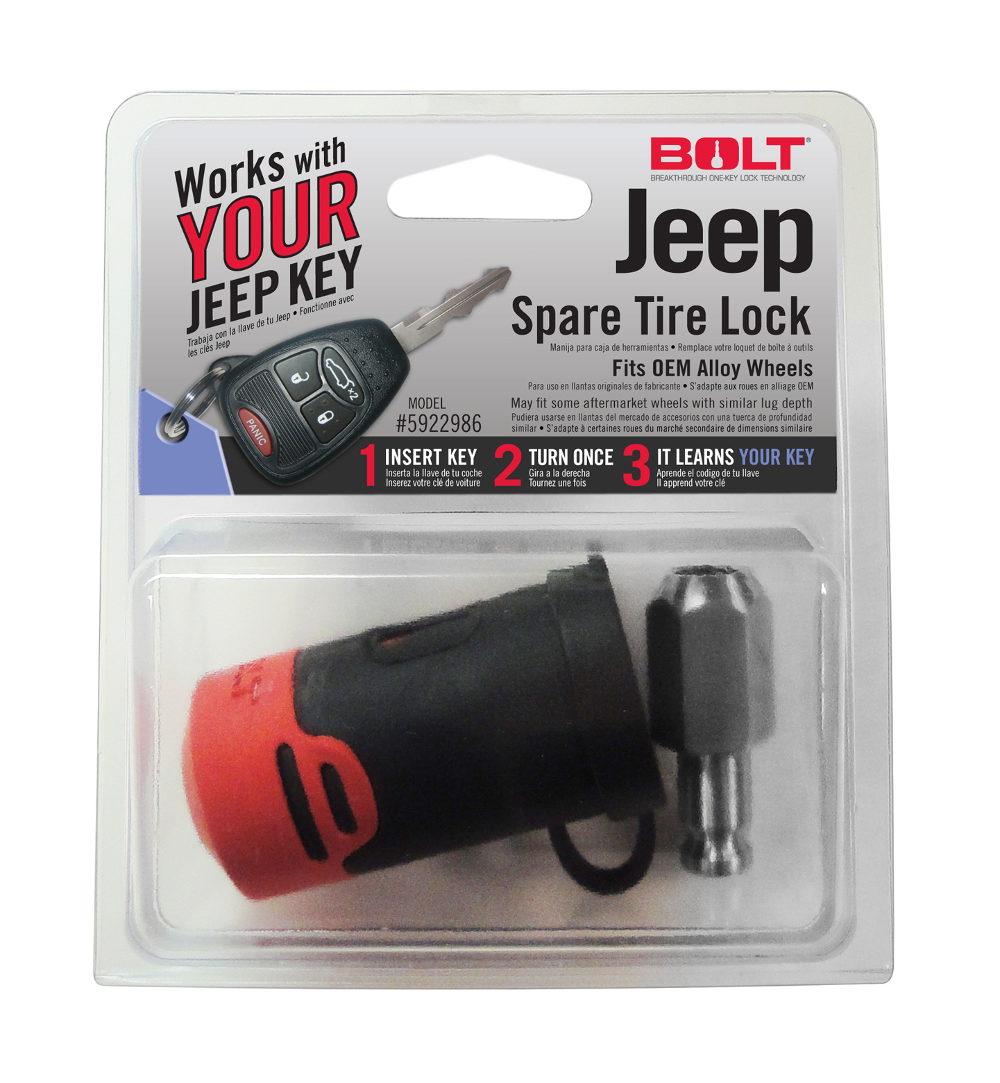 BOLT Spare Tire Lock for Jeep Wrangler TJ & JK