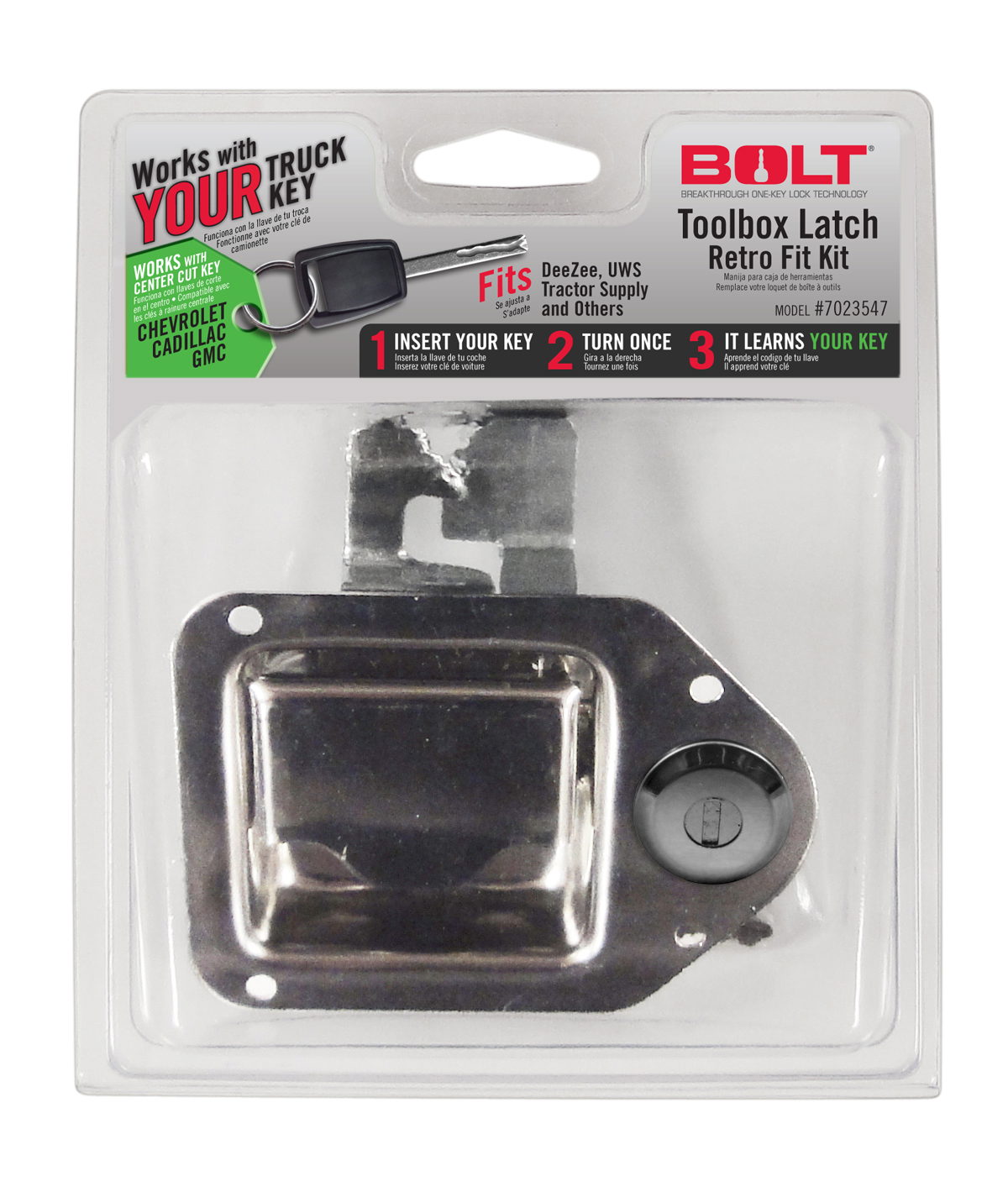BOLT BOLT TOOLBOX LATCH GM CENTER CUT 7023547