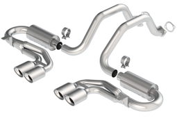 Corvette S-Type Classic Cat-Back System (1997-2004) dimension diagram, Borla 140039