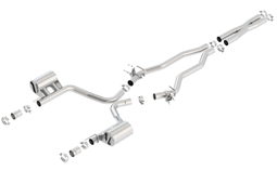 ATAK Cat-Back for Dodge Challenger with MDS dimension diagram, Borla 140641