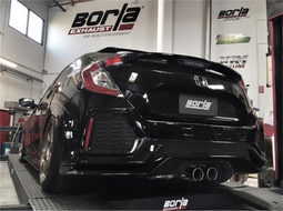 S-Type Cat-Back for Honda Civic Sport (2017-2020) shown installed, Borla 140739