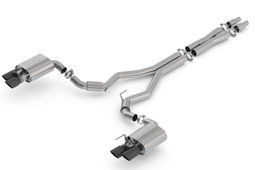 S-Type Black Cat-Back for Ford Mustang (2018-2023), Borla 140742BC