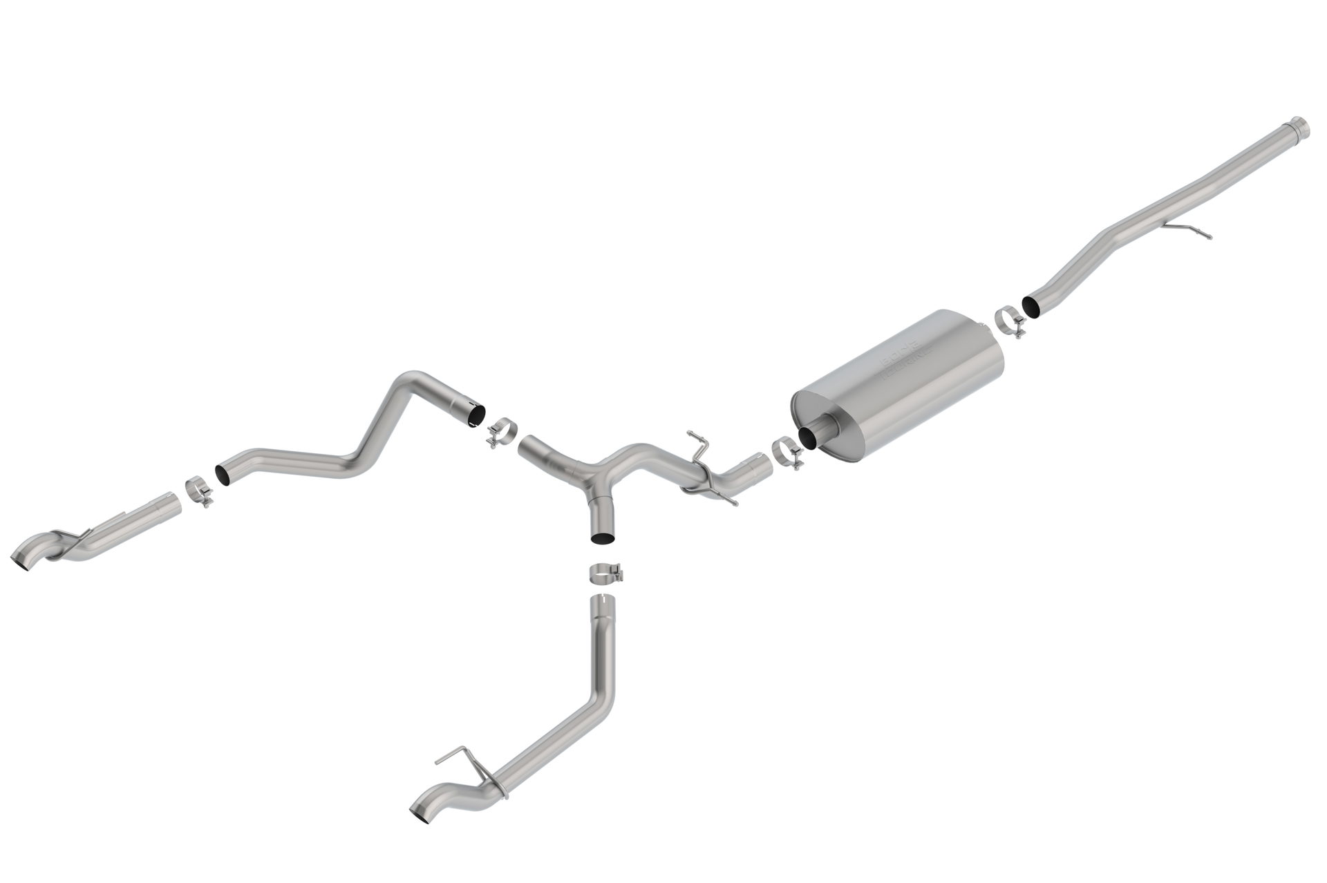 Borla Touring Cat-Back for Silverado 1500, Split Rear Exit