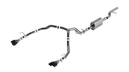 S-Type Black Cat-Back for Tahoe Premier, Quad Tip, Borla 140857BC