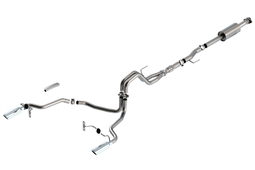 ATAK Cat-Back for F-150 Crew & Extended Cab dimension diagram, Borla 140867