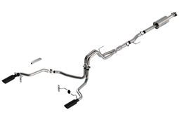 ATAK Black Cat-Back for F-150 Crew & Extended Cab dimension diagram, Borla 140867BC