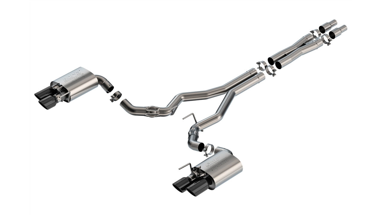Borla ATAK Black Cat-Back for Mustang GT, Active Exhaust