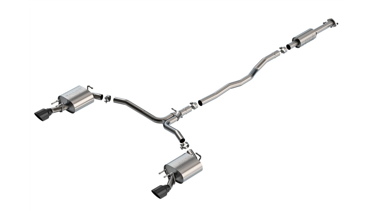 S-Type Black Cat-Back for Toyota Camry TRD, Borla 140967BC