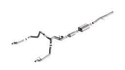 S-Type Cat-Back for 2025 Silverado & Sierra 1500 dimension diagram, Borla 140993