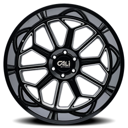 Cali Offroad AUBURN (9117) GLOSS BLACK MILLED 9117-24483BM, view 3