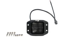 3-Inch Cube LED Light with Flood Pattern & Flush Mount, DV8 Offroad BE3FMW40W