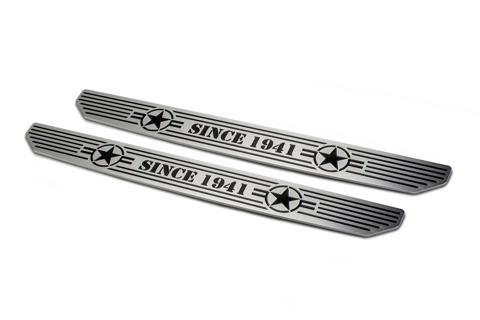 DV8 Offroad Front Sill Plates with Since 1942 Logo, Wrangler JL & Gladiator