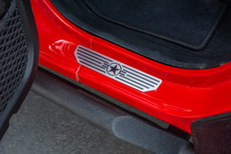 Rear Sill Plates with Since 1942 Logo for Jeep Wrangler JL, view 2, DV8 Offroad D-JL-180014-STR4