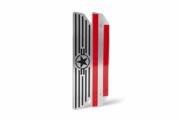 Rear Sill Plates with Since 1942 Logo for Jeep Wrangler JL, view 4, DV8 Offroad D-JL-180014-STR4