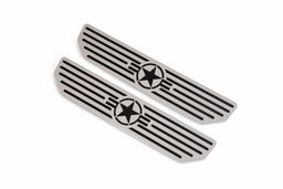 Rear Sill Plates with Since 1942 Logo for Jeep Wrangler JL, view 5, DV8 Offroad D-JL-180014-STR4