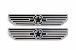 Rear Sill Plates with Since 1942 Logo for Jeep Wrangler JL, view 6, DV8 Offroad D-JL-180014-STR4