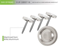 Interior Knobs for Jeep Wrangler JK, view 4, DV8 Offroad D-JP-180027-BL