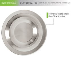 Interior Knobs for Jeep Wrangler JK, view 5, DV8 Offroad D-JP-180027-BL