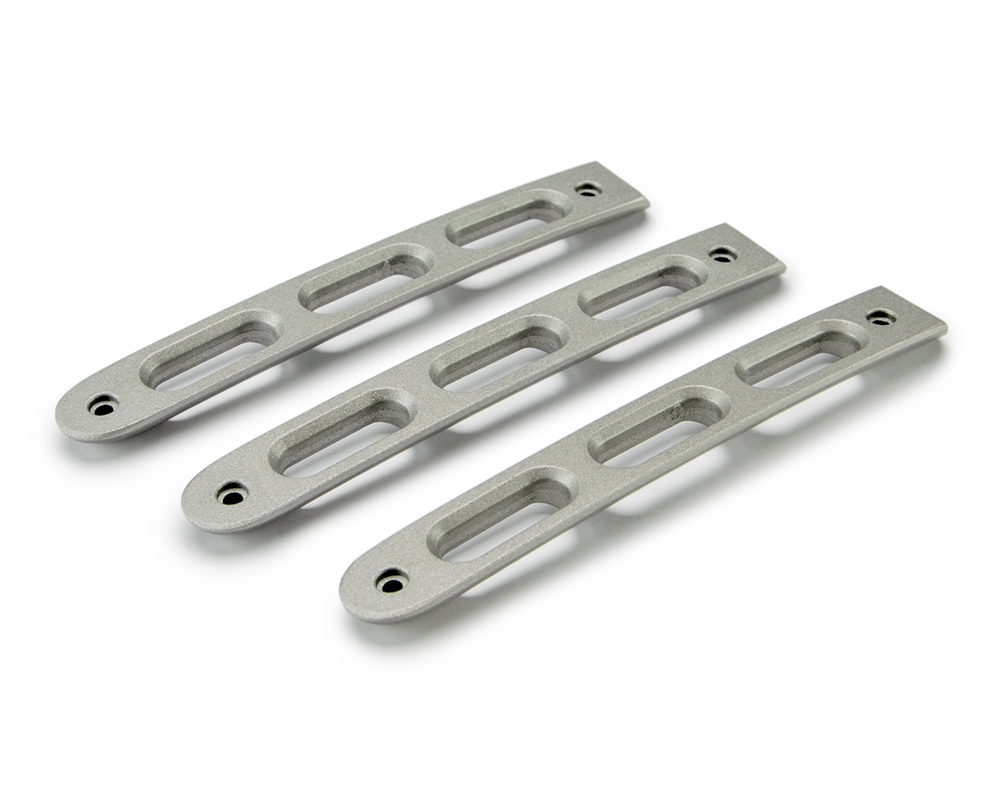 DV8 Offroad Slot Door Handle Inserts for Wrangler JK, Silver, 3 Pieces