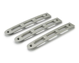 Slot Door Handle Inserts for Wrangler JK, Silver, 3 Pieces, DV8 Offroad D-JP-190026-AL-3