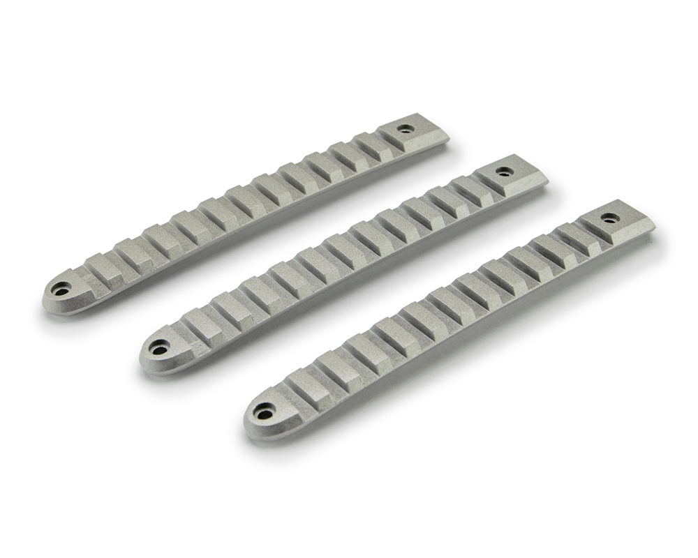 DV8 Offroad Rail Door Handle Inserts for Wrangler JK, Silver, 3 Pieces