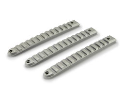 Rail Door Handle Inserts for Wrangler JK, Silver, 3 Pieces, DV8 Offroad D-JP-190028-AL-3