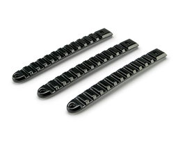 Rail Door Handle Inserts for Wrangler JK, Black, 3 Pieces, view 3, DV8 Offroad D-JP-190028-BK-3