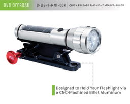 DV8 Offroad Flashlight Mount; Black D-LIGHT-MNT-DOR, view 3
