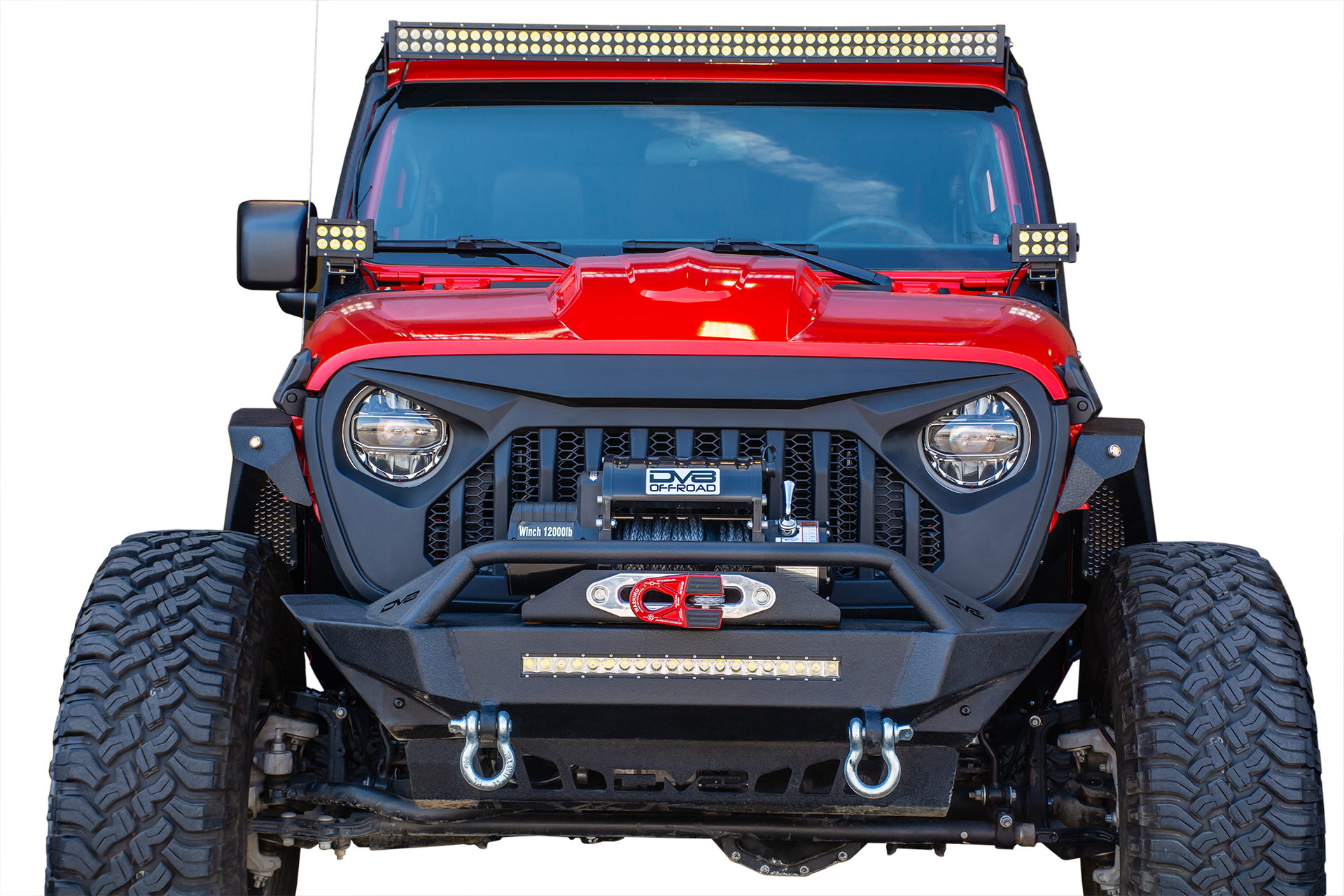 DV8 Offroad Replacement Grille for Wrangler JL & Gladiator, Black