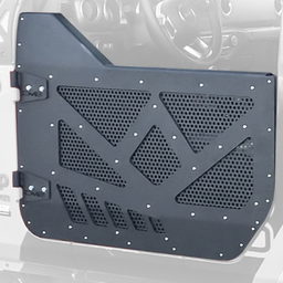 Rear Half Door with Aluminum Mesh, Wrangler JL & Gladiator, view 2, DV8 Offroad HDJL-01R