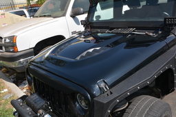 10th Anniversary Style Hood for Jeep Wrangler JK, view 5, DV8 Offroad HDMB07-TA