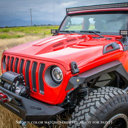 Heat Dispersion Hood for Wrangler JL & Gladiator, view 2, DV8 Offroad HDMBJL-01