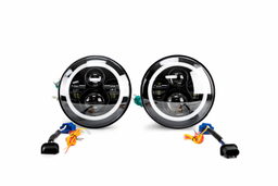 Projector Headlights with Halo for Jeep Wrangler JK, view 5, DV8 Offroad HL7JK-02