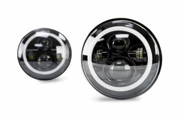Projector Headlights with Halo for Jeep Wrangler JK, view 6, DV8 Offroad HL7JK-02