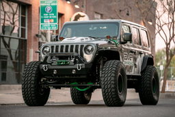 LED Headlights for Wrangler JL & Gladiator, Black, view 2, DV8 Offroad HLCJL-02