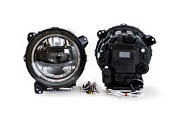 LED Headlights for Wrangler JL & Gladiator, Black, DV8 Offroad HLCJL-02