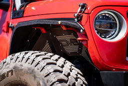 Front Inner Fenders for Wrangler JL & Gladiator, Black, view 2, DV8 Offroad INFEND-03FB
