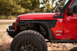 Front Inner Fenders for Wrangler JL & Gladiator, Black, view 4, DV8 Offroad INFEND-03FB