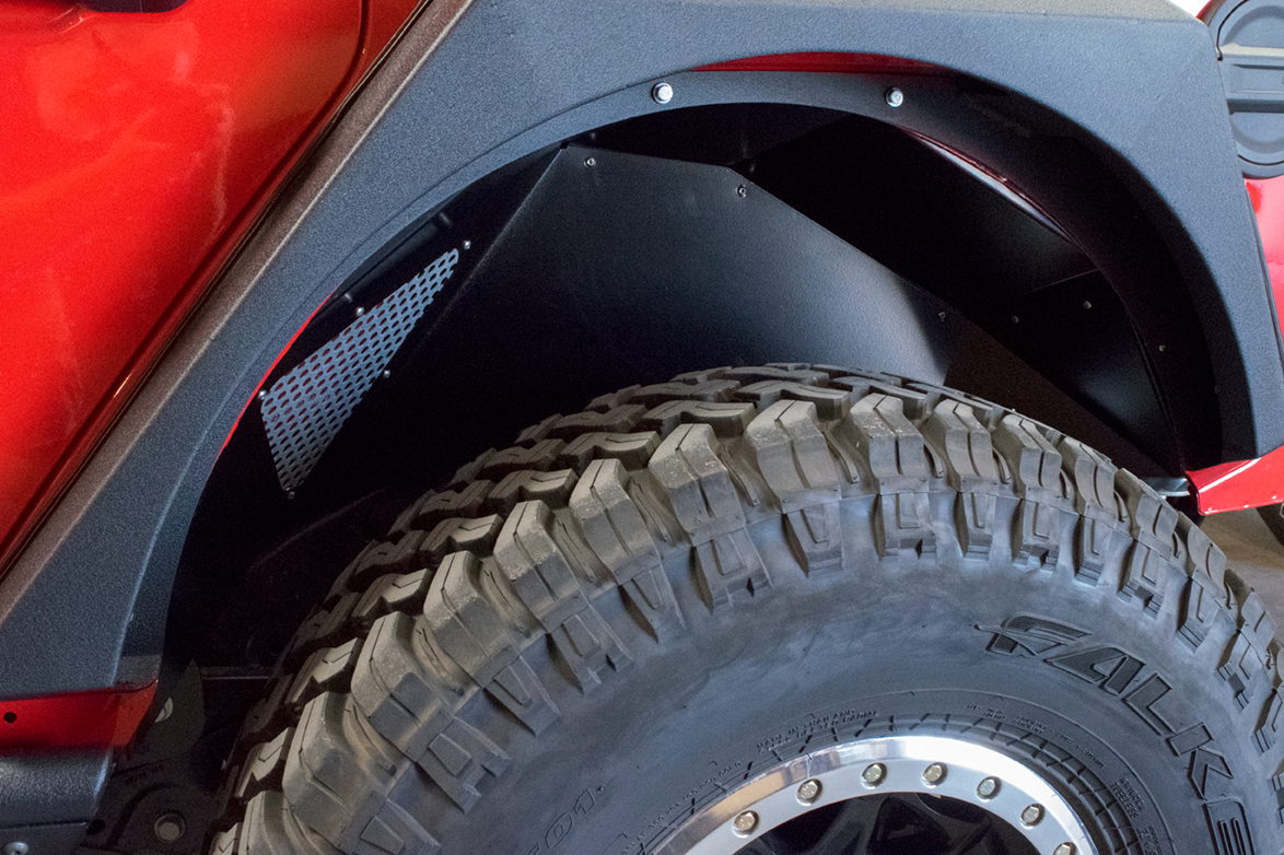 DV8 Offroad Rear Inner Fenders for Jeep Wrangler JL, Black