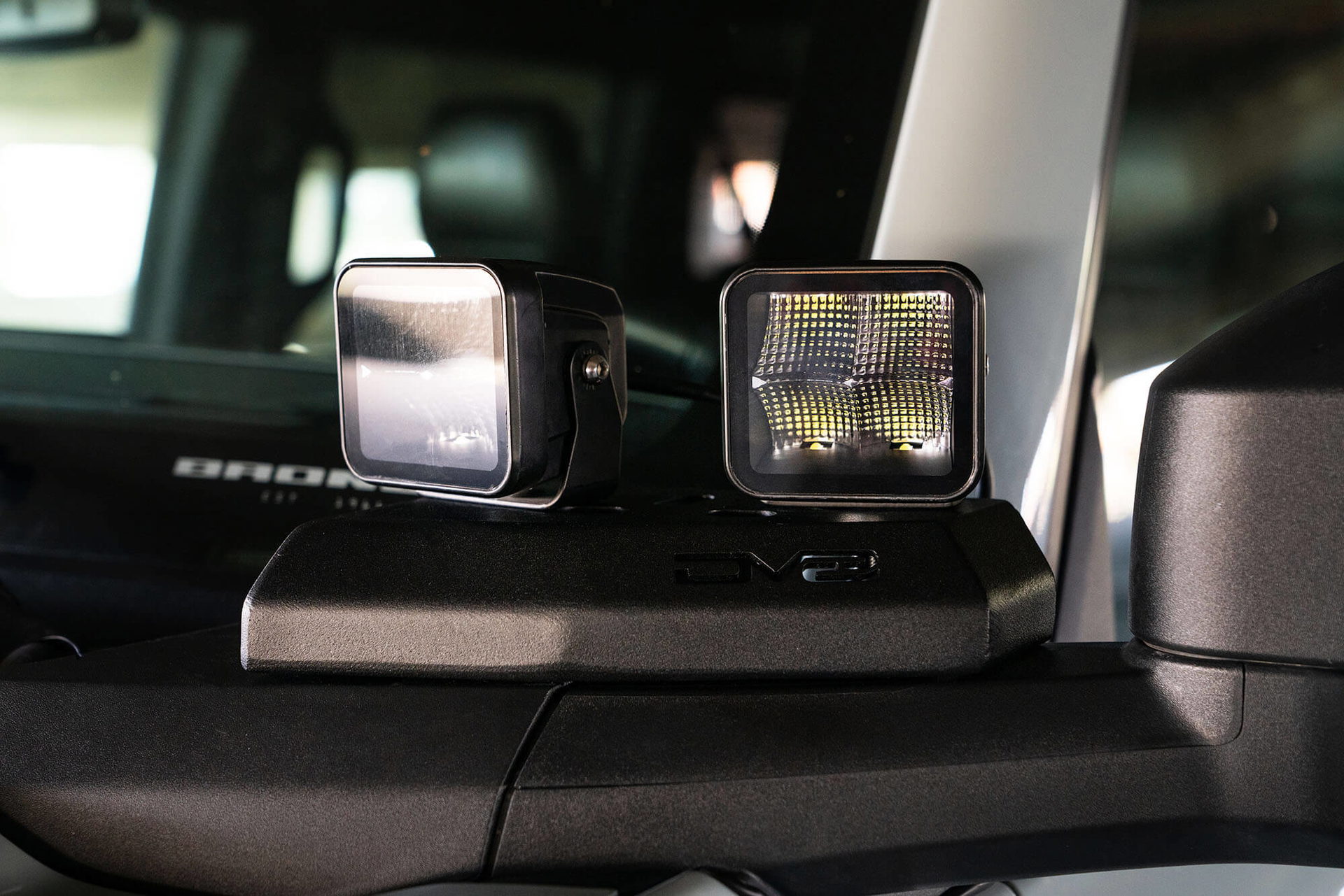 DV8 Offroad A-Pillar Pod Light Mounts for Ford Bronco