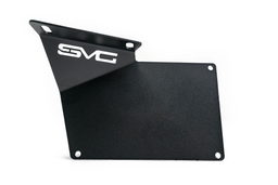 DV8 Offroad Front license plate relocation bracket places plate to the side of the bumper. LPBR-02, view 2
